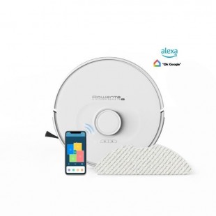 ROWENTA X-Plorer RR8567WH - Aspirateur Robot Laveur - Navigation laser ultraprécise, Réglages personnalisés