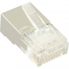 10 Prise modulaire 8P8C RJ45 à Crimper sur câble rond, blindé