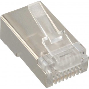 InLine® Crimp Connector RJ45 pour câbles rigides / câbles d'installation jusqu'à AWG24 10 pcs.