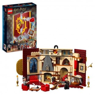 LEGO Harry Potter 76409 Le Blason de la Maison Gryffondor, Jouet avec 3 Minifigurines, Château de Poudlard