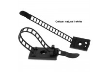 Serre-câble ajustable InLine®, 64 mm, blanc, 10 pièces