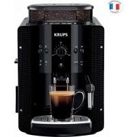 KRUPS YY8125FD Machine a café grain, Broyeur café grain, Cafetiere expresso, Cappuccino, Fabriqué en France, Essential, Noire