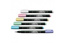 Tombow Stylo de calligraphie Fudenosuke Pastel, blanc