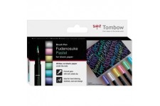 Tombow Stylo de calligraphie Fudenosuke Pastel, étui carton