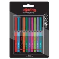 rotring Fineliner, largeur de tracé: 0,4 mm, blister de 4