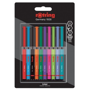 rotring Fineliner, largeur de tracé: 0,4 mm, blister de 4