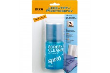 Spray LCD / TFT / plasma, incl. chiffon microfibre doux et professionnel, spray nettoyant sans alcool 200 ml, emballage blister