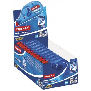 Lot de 10 : Tipp-Ex Roller correcteur Pocket Mouse, 4,2 mm x 10 m