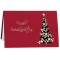 RÖMERTURM Weihnachtskarte 'Goldener Sternbaum', rot