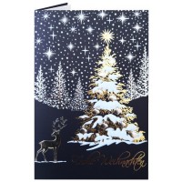 RÖMERTURM Weihnachtskarte 'Blauer Winterwald'