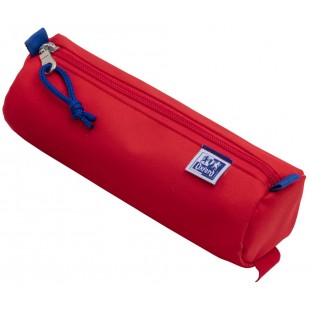 Oxford Trousse ronde, polyester, rond, grand, rouge
