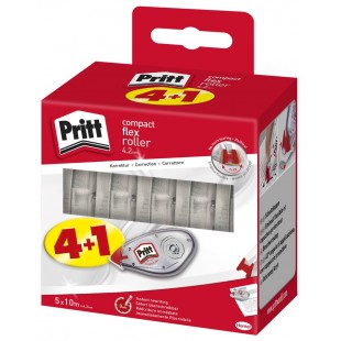 Pritt Rouleau correcteur Compact Flex, 4,2mm x 10m,promo 4+1