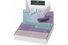 Lot de 20 : FABER-CASTELL Gomme en plastique RollOn SPARKLE, blanc