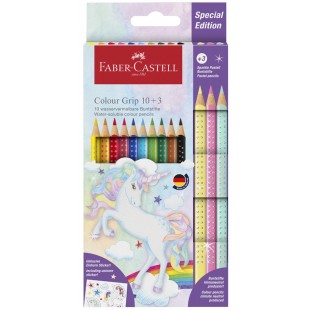 FABER-CASTELL Crayon de couleur triangulaire Colour, 10+3