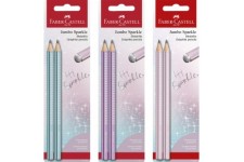 FABER-CASTELL Set de crayons graphite Jumbo GRIP SPARKLE