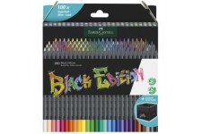 FABER-CASTELL Crayon de couleur Black Edition, étui de 100