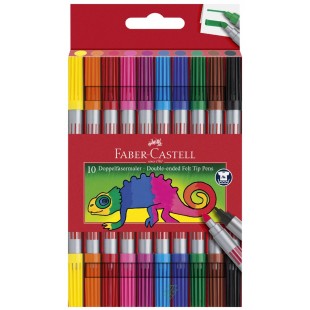 FABER-CASTELL Feutre double pointe, étui de 40