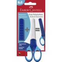 FABER-CASTELL Ciseaux scolaires GRIP, en blister, turquoise