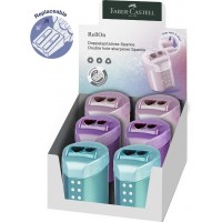 Lot de 6 : FABER-CASTELL Taille-crayon double RollOn SPARKLE