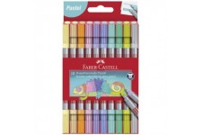 FABER-CASTELL Feutre double pointe pastel, étui de 10