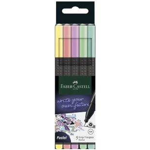 FABER-CASTELL Feutre pointe fine GRIP FINEPEN, étui de 5