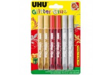 UHU Colle à paillettes Glitter Glue 'Couleurs festives'
