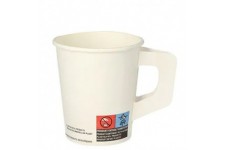 PAPSTAR Gobelet en carton avec poignée, 0,2 l, blanc