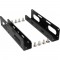 Rails de montage HDD/SSD, InLine®, 2,5"-3,5", seulement cadre et vis, noir