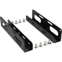 Rails de montage HDD/SSD, InLine®, 2,5"-3,5", seulement cadre et vis, noir