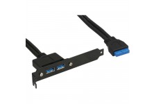 InLine® Slot Bracket 2x USB 3.0 Une prise femelle à la carte mère interne 0,5m