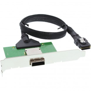 Support PCI SAS InLine® avec câble ext. SFF-8088 à int. SFF-8087 0.5m