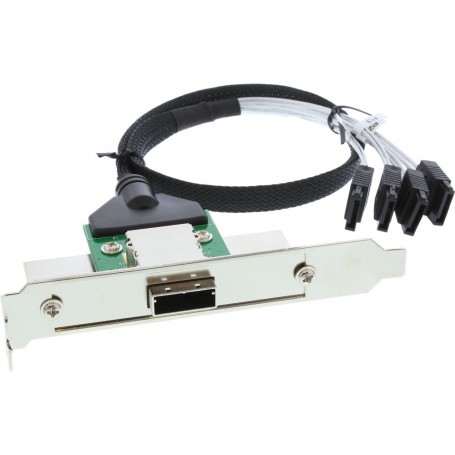 Support de connecteur d’adaptateur SAS InLine® avec câble ext. SFF-8088 à int. 4x SATA 0.5m