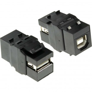 Module Snap-In USB 2.0, USB 2.0 A femelle / femelle, boîtier blanc