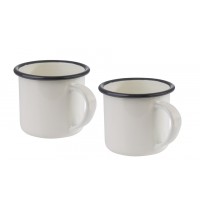 APS Tasse à anse émaillée, 350 ml, set de 2