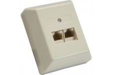 Plaque murale InLine® ISDN 2x RJ45 femelle 2x 8 ports