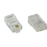 InLine® 100pcs Modular Plug 8P4C RJ45 pour le sertissage du câble ruban RNIS