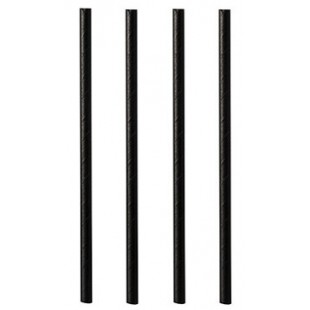PAPSTAR Paille en papier 'pure', 100 mm, noir
