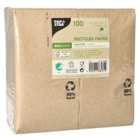 PAPSTAR Serviette de bistro, 330 x 330 mm, naturel