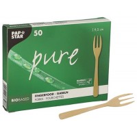 PAPSTAR Fourchette Fingerfood 'pure', 95 mm, naturel