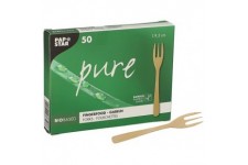 PAPSTAR Fourchette Fingerfood 'pure', 95 mm, naturel