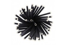 PAPSTAR Paille en papier 'pure', 250 mm, noir