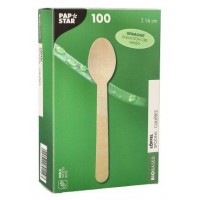 PAPSTAR Cuiller en bois 'pure', cirée, longueur: 160 mm