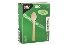 PAPSTAR Cuiller à café en bois 'pure', cirée