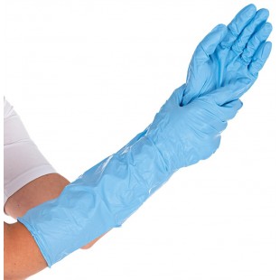 HYGOSTAR Gant nitrile EXTRA SAFE SUPERLONG, XL, bleu