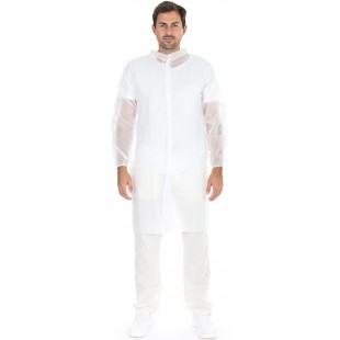 Lot de 50 : HYGOSTAR Blouse visiteur avec fermeture autoagrippante, L