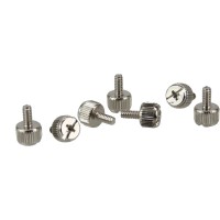 Vis a tête moletée, InLine®, argent, pour boîtier, 12mm, 6 x Pack