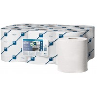 Lot de 6 : TORK Reflex Rouleau de papier d'essuyage multi-usage, blanc