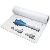 Lot de 2 : Inapa Rouleau de papier pour traceur grand format, blanc
