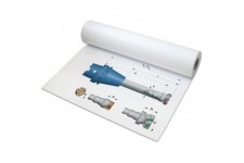 Lot de 2 : Inapa Rouleau de papier pour traceur grand format, blanc