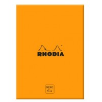 RHODIA Bloc mémo No. 11, 85 x 115 mm, quadrillé, orange
